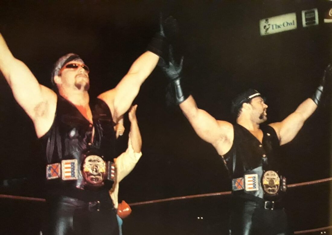 Shortly after their debut together as The Road Warriors in Georgia Championship Wrestling.